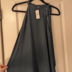 LOFT, Emerald Green, Tie-Neck Halter, Large